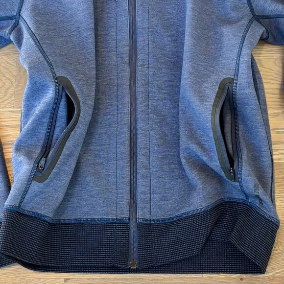 PraNa Halgren Tech Fleece Hoodie Sweatshirt Full Zip Blue Mens Size Medium - Picture 5 of 10